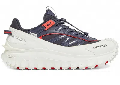 Pre-owned Moncler Trailgrip Goretex Red (women's) Sneakers In White/blue In Multi