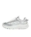 Moncler Two-tone Fabric And Leather Trailgrip Sneakers In Gray