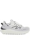 Moncler Light Grey Real Leather Trailgrip Gtx Low Top Sneakers In White