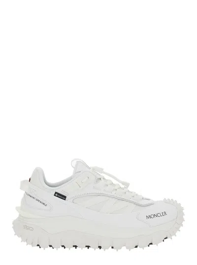 Moncler Trailgrip Gtx Low Sneaker With Fabric Logo Detail In White