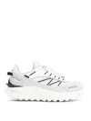 Moncler Light Grey Real Leather Trailgrip Gtx Low Top Sneakers In White
