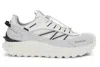 Moncler Light Grey Real Leather Trailgrip Gtx Low Top Sneakers In Gray