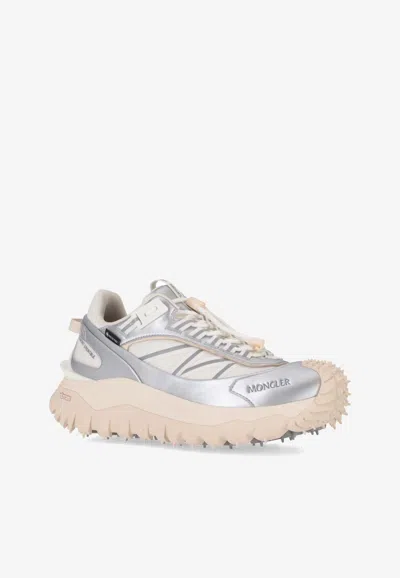 Moncler Trailgrip Gtx Low Top Sneakers In Silver