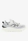 Moncler Light Grey Real Leather Trailgrip Gtx Low Top Sneakers In Gray