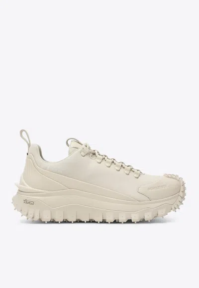 MONCLER TRAILGRIP GTX PRINTED LEATHER SNEAKERS