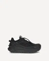 Moncler Men Trailgrip Gtx Mesh And Leather Sneakers In Black