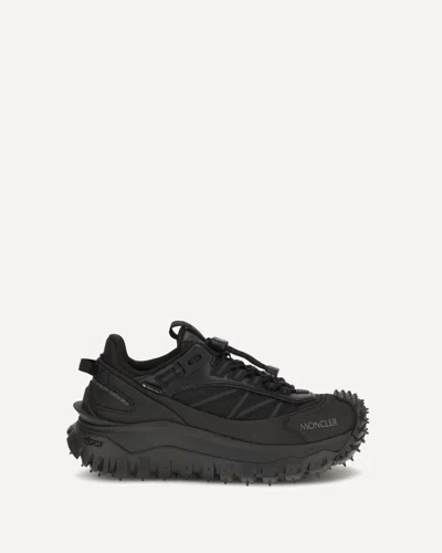 Moncler Trailgrip Gtx Sneakers In Leather And Nylon Black