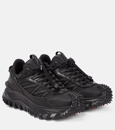 Moncler Black Fabric Trailgrip Gtx Sneakers In Multi