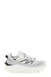 Moncler Light Grey Real Leather Trailgrip Gtx Low Top Sneakers In Gray