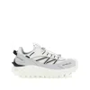 Moncler Light Grey Real Leather Trailgrip Gtx Low Top Sneakers In Gray