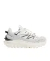 Moncler Light Grey Real Leather Trailgrip Gtx Low Top Sneakers In Multi