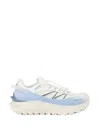 Moncler Trailgrip Sneakers In Technical Fabric And Mesh With Side Lettering Logo In Blue