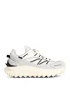 Moncler Light Grey Real Leather Trailgrip Gtx Low Top Sneakers In White