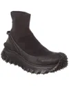 Moncler Trailgrip Knit High Top Sneakers In Black