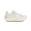 Moncler Trailgrip Leather And Suede Low-top Sneakers In White