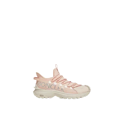 MONCLER TRAILGRIP LITE 2 LEATHER & SUEDE TRAINERS, WOMEN, PINK, SIZE: 40