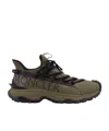 Moncler Mens Khaki Trailgrip Lite 2 Panelled Stretch-nylon Low-top Trainers In Black