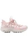 Moncler Trailgrip Lite2 Sneakers With Rugged Sole And Distinctive Logo In Pink