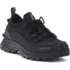 Moncler Trailgrip Lite3 Sneakers In Nubuck And Suede Leather In Black