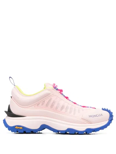 Moncler Trailgrip Lite3 Rubber-trimmed Suede Sneakers In Multi