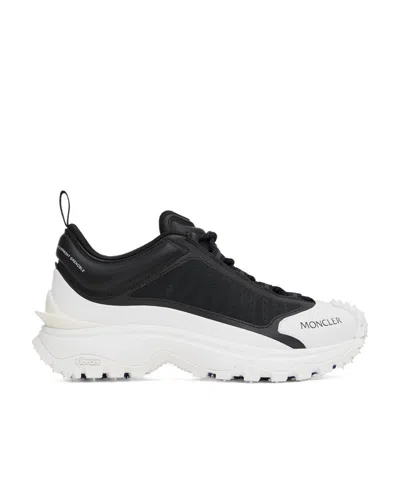 Moncler Ssense Exclusive Black & White Trailgrip Lite Sneakers In 999 Black/white