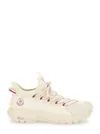 Moncler 'trailgrip Lite2' Beige Low Top Sneakers With Logo In Tech Fabrics Mix Woman In Multicolor