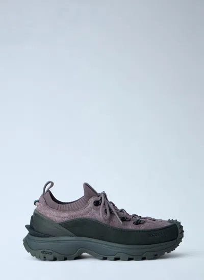 Moncler Trailgrip Lite3 Rubber-trimmed Suede Sneakers In Multi