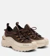 Moncler Trailgrip Lite3 Nubuck And Suede Sneakers