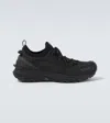 Moncler Trailgrip Lite3 Sneakers In Nubuck And Suede Leather In Black