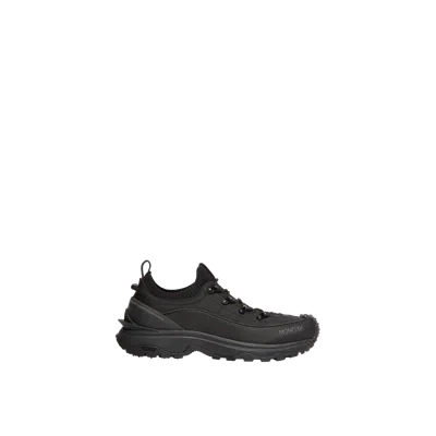 Moncler Trailgrip Lite3 Sneakers In Nubuck And Suede Leather In Black