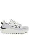 Moncler Light Grey Real Leather Trailgrip Gtx Low Top Sneakers In Multi