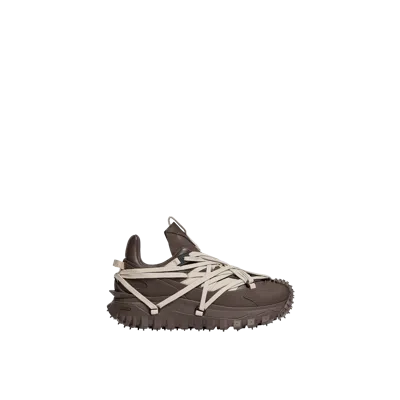 Moncler Sneakers Trailgrip Megalace En Cuir, Unisexe, Marron, Taille: 42 In Brown
