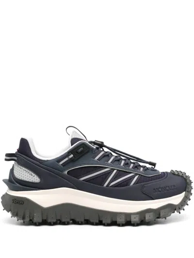 Moncler Trailgrip Panelled Sneakers In Dark Blue