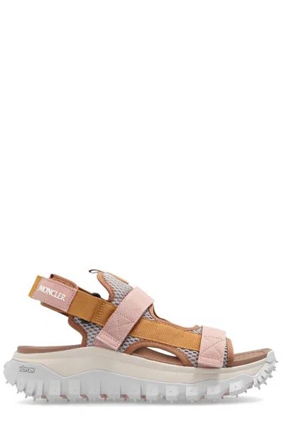 Moncler Pink Platform Sandals In 510 Bon Rose