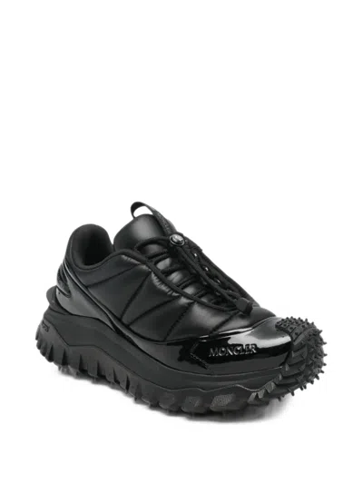 Moncler Trailgrip Puffer Sneakers In Black