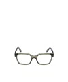 Moncler Translucent Rectangle-frame Glasses In Black