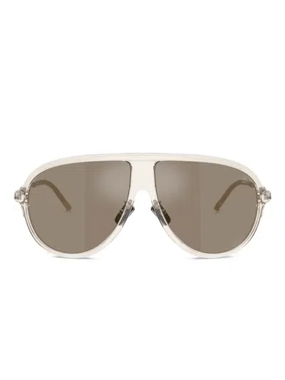 Moncler Transparent Sunglasses In White