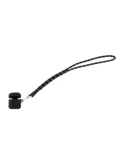Pre-owned Moncler Travel Rope Airpod Case In Black
