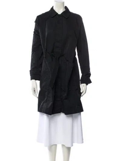 Pre-owned Moncler Trench Coat In Black