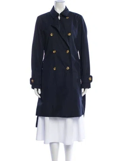 Pre-owned Moncler Trench Coat In Black