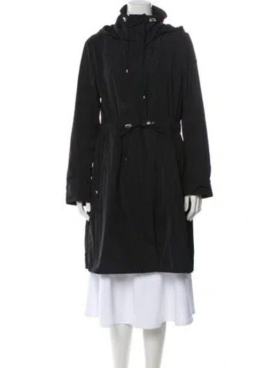 Pre-owned Moncler Trench Coat In Black