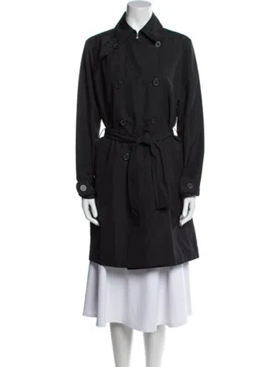 Pre-owned Moncler Trench Coat In Gray