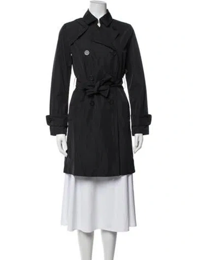 Pre-owned Moncler Trench Coat In Grey
