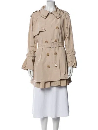 Pre-owned Moncler Trench Coat In Neutral