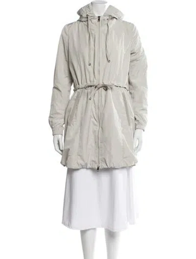 Pre-owned Moncler Trench Coat In Neutral