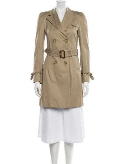 Pre-owned Moncler Trench Coat In Neutral