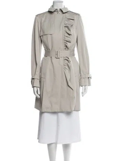 Pre-owned Moncler Trench Coat In Neutral
