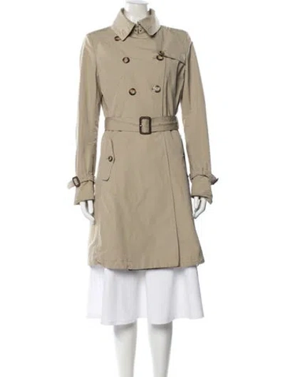 Pre-owned Moncler Trench Coat In Neutral