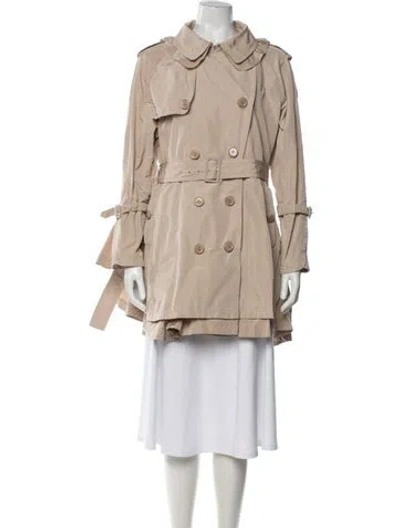 Pre-owned Moncler Trench Coat In Neutral