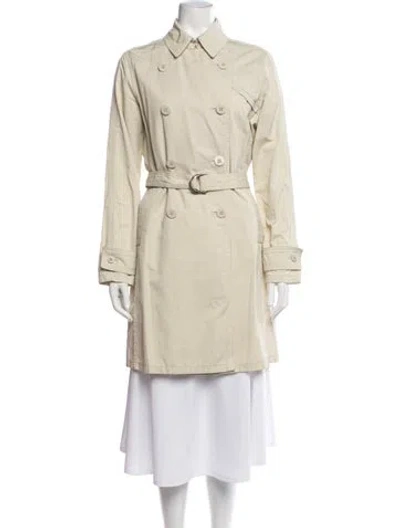 Pre-owned Moncler Trench Coat In Neutral